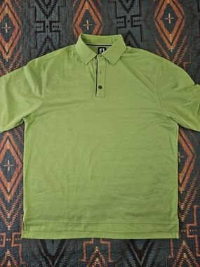 FootJoy Lime Green Men's Polo Shirt. #1364